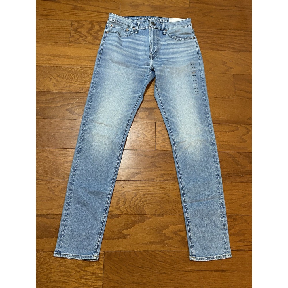 Men's American Eagle Air flex Temp Tech Jeans 33x34 Athletic Skinny New! NWT